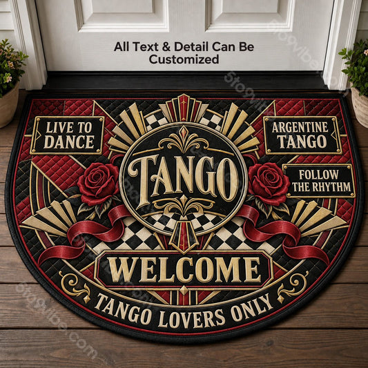 Argentine Tango Personalized Half Round Mat | 5To9Vibe