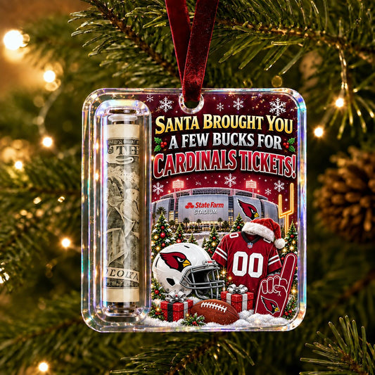 All Football Teams Football Stadium Christmas Money Holder Glass Ornament - 5to9vibe