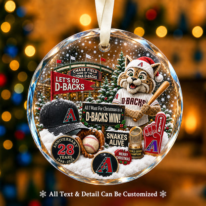 Baseball team Style 01 Glass Ornament mockup | 5To9Vibe