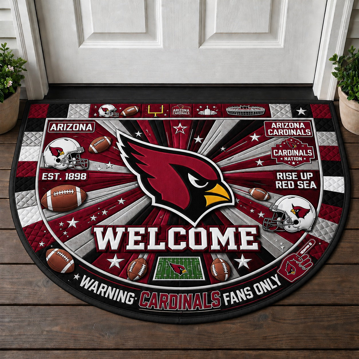 Football All Teams Custom Premium Welcome Mat – Personalized Doormat