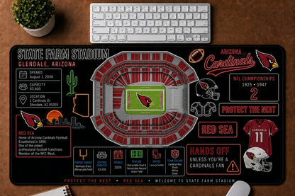 All Football Stadium Infographic Desk Mat Mouse Pad Plus Size Trending - 5to9vibe