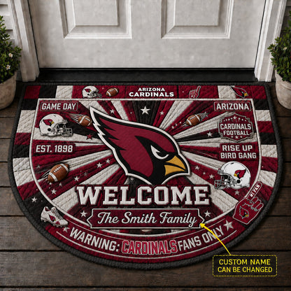 Official-Inspired Football Fan Custom Premium Welcome Mat – Personalized Doormat