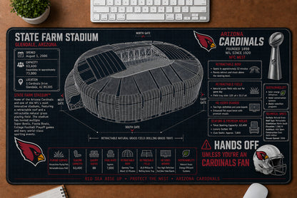 All Football Stadium BluePrint Desk Mat Mouse Pad Plus Size Trending - 5to9vibe