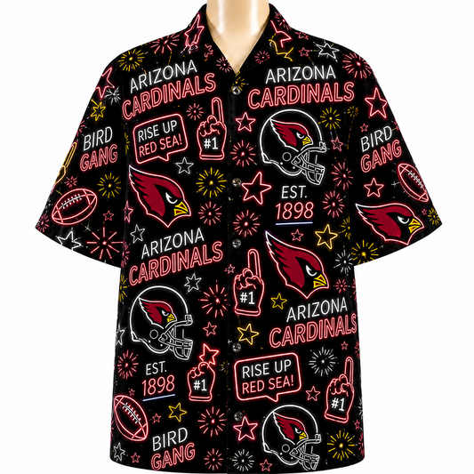 All Football Teams Neon Vibe Summer Button-Up Unisex Hawaiian Shirt For Men and Women-Hawaiian Shirt-5TO9VIBE