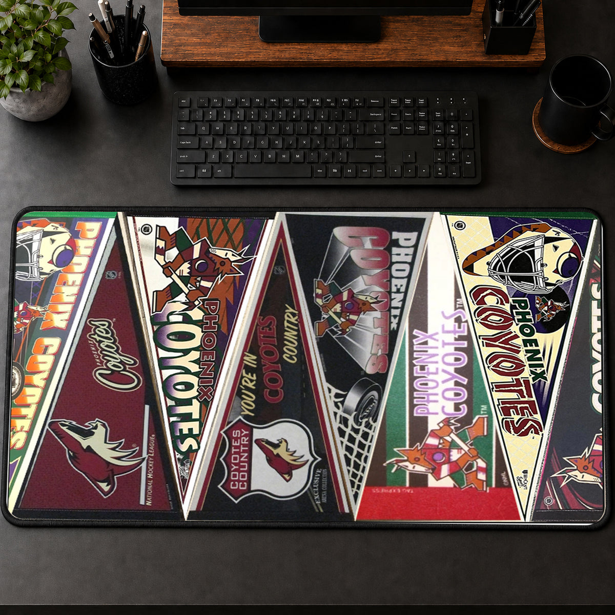 All Hockey Teams Vintage Pennant Anniversary For Fans Desk Mat Mouse Pad Trending - 5to9vibe