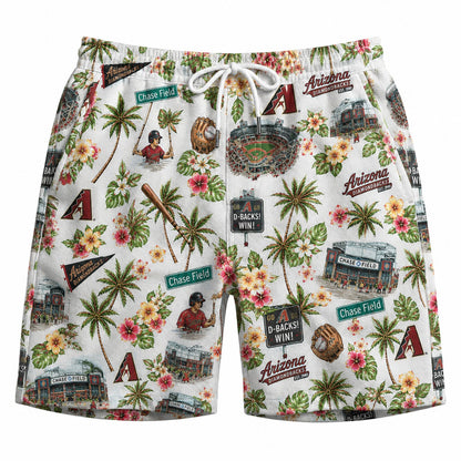 CC Baseball Teams Scenic Pattern Button-Up Unisex Hawaiian Shirt For Men and Women
