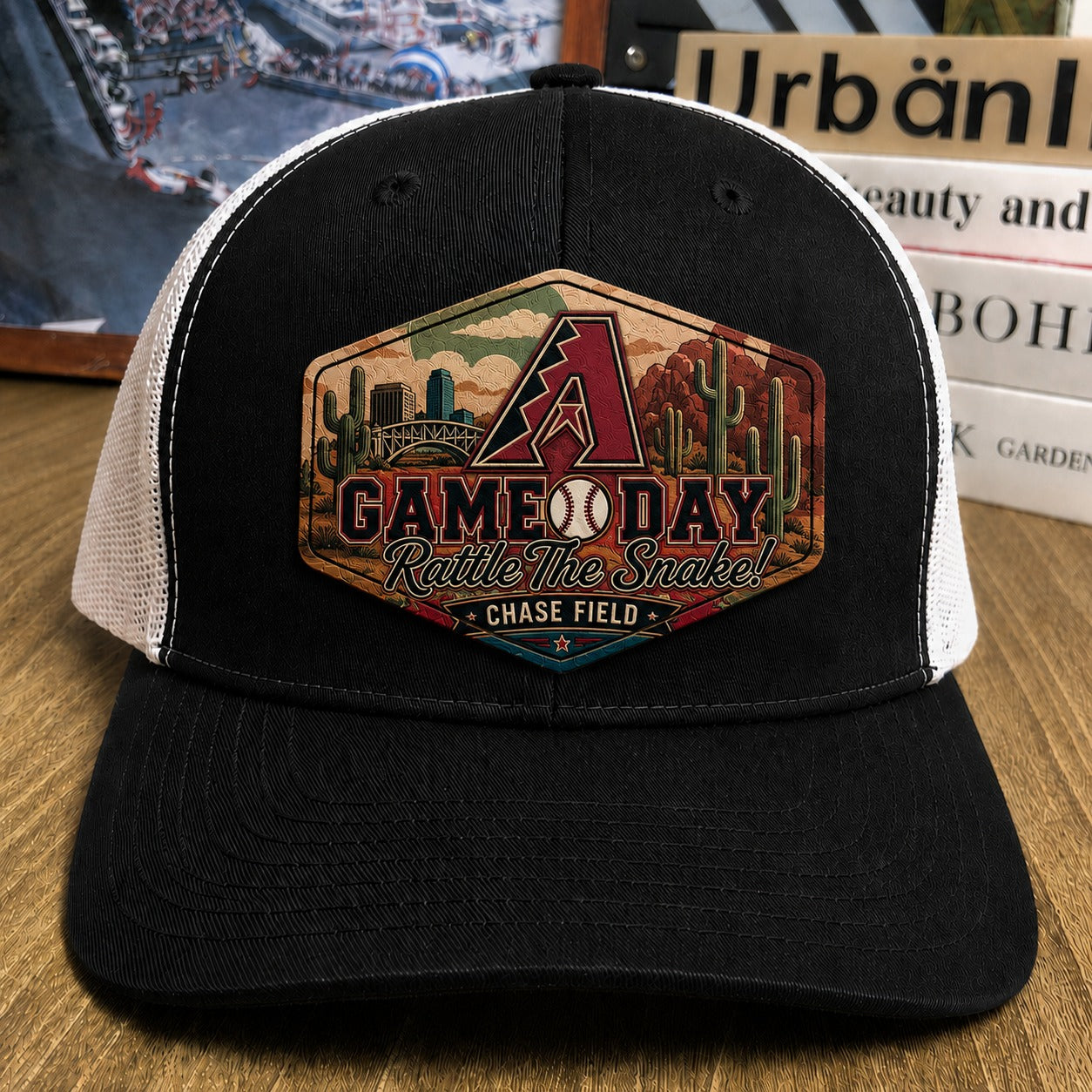 All Teams Baseball Game Day Leather Patch Premium Mesh Snap Back Cap | Trucker Cap