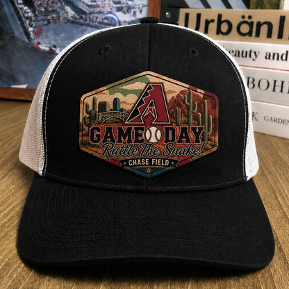 All Teams Baseball Game Day Leather Patch Premium Mesh Snap Back Cap | Trucker Cap