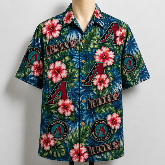 All Baseball Teams Paradise Hibiscus Button-Up Unisex Hawaiian Shirt For Men and Women