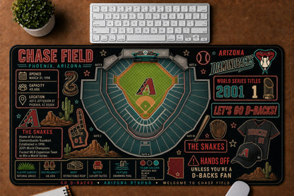 All Baseball Stadiums Infographic Desk Mat Mouse Pad Plus Size Trending - 5to9vibe