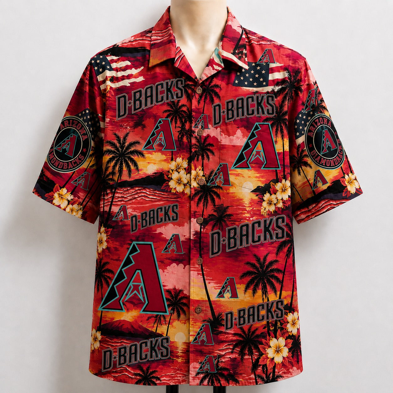 All Baseball Teams Sunset Paradise Button-Up Unisex Hawaiian Shirt For Men and Women