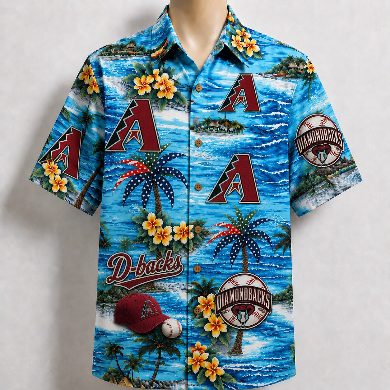 All Baseball Teams Coastal Paradise Button-Up Unisex Hawaiian Shirt For Men and Women