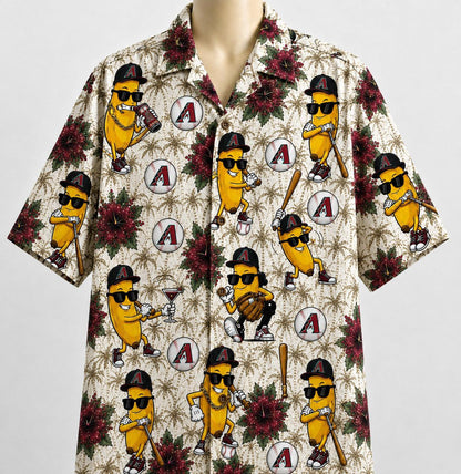 All Baseball Teams banana Hibiscus Flower Beach Vibe Aloha Premium Unisex Hawaiian Shirt For Men and Women