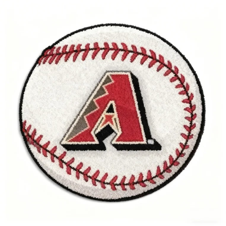All Baseball Teams Baseball-Shaped Logo Baseball Fan Custom Quilted Print Premium Welcome Mat Washable Black Border – Personalized Baseball Doormat