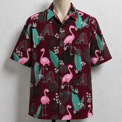All Baseball Teams Flamingo Hawaiian Shirt | Tropical Baseball Button Up Unisex Hawaiian Shirt For Men and Women