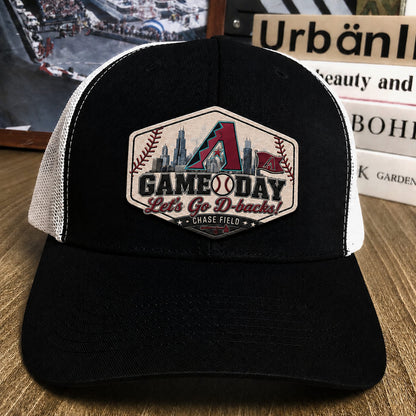 All Teams Baseball Logo Game Day Leather Patch Premium Mesh Snap Back Cap | Trucker Cap