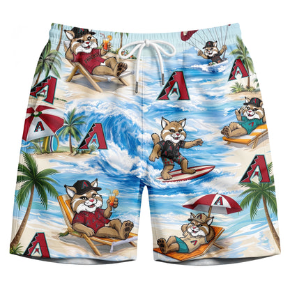 CC Baseball Mascot Beach Viber Button-Up Unisex Hawaiian Shirt For Men & Women