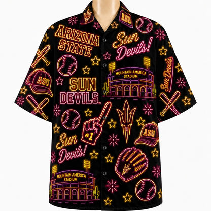 All Baseball College Teams Neon Viber Unisex Hawaiian Shirt For Men & Women