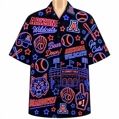 All Baseball College Teams Neon Viber Unisex Hawaiian Shirt For Men & Women