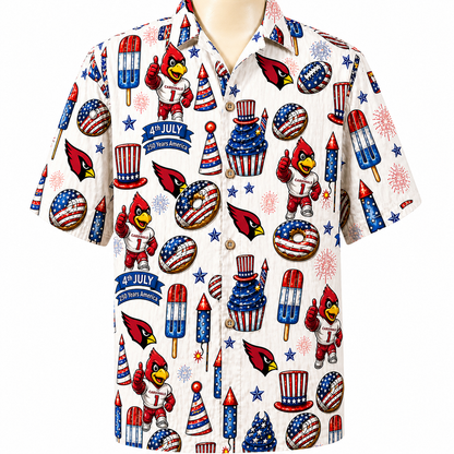 All Football Teams 4th July 250 Years Anniversary America Premium Unisex Hawaiian Shirt For Men and Women