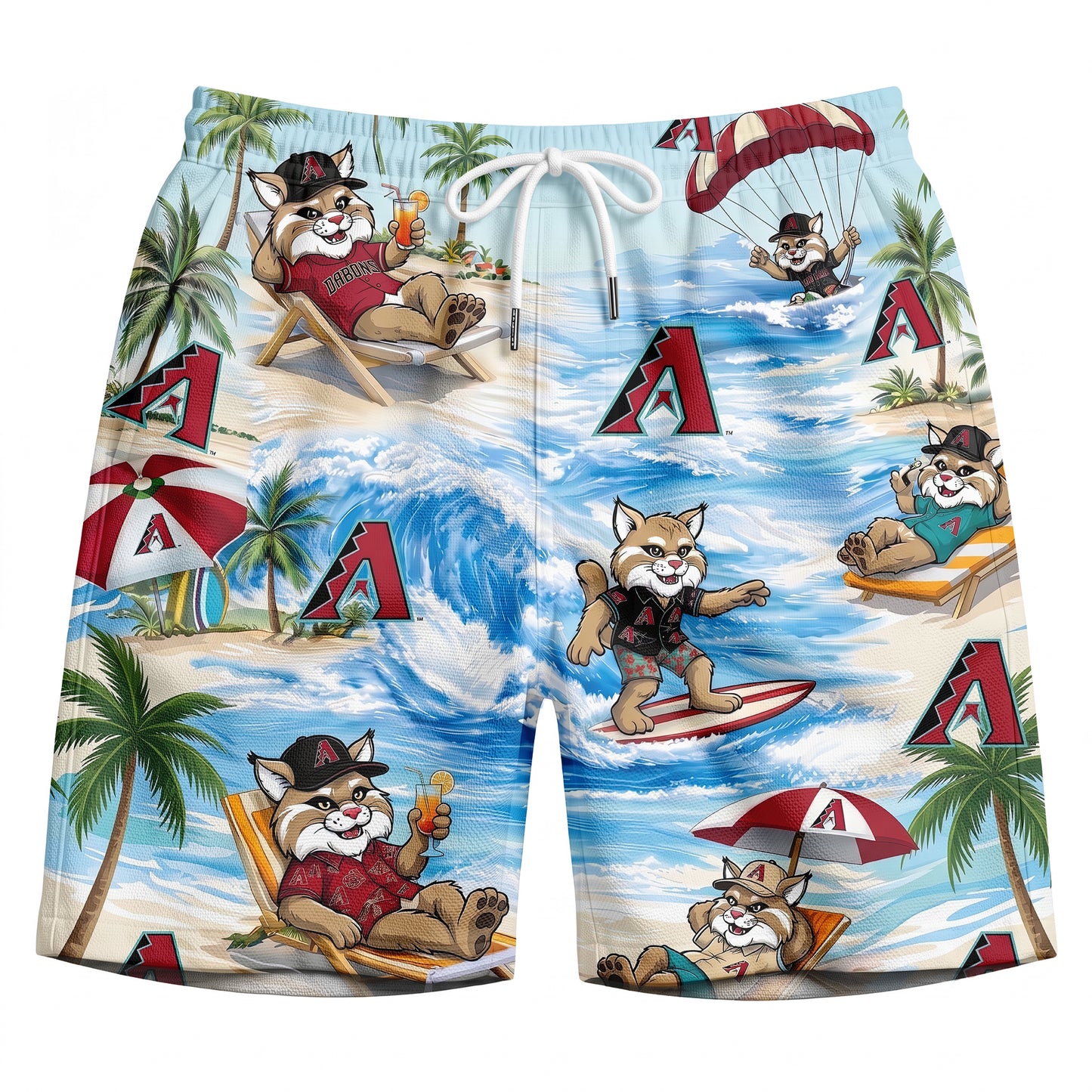 AD Baseball Mascot Beach Viber Button-Up Unisex Hawaiian Shirt For Men & Women