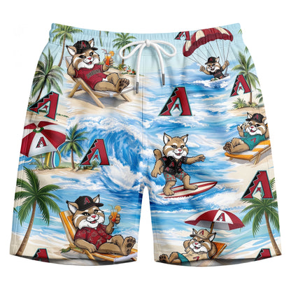 AD Baseball Mascot Beach Viber Button-Up Unisex Hawaiian Shirt For Men & Women