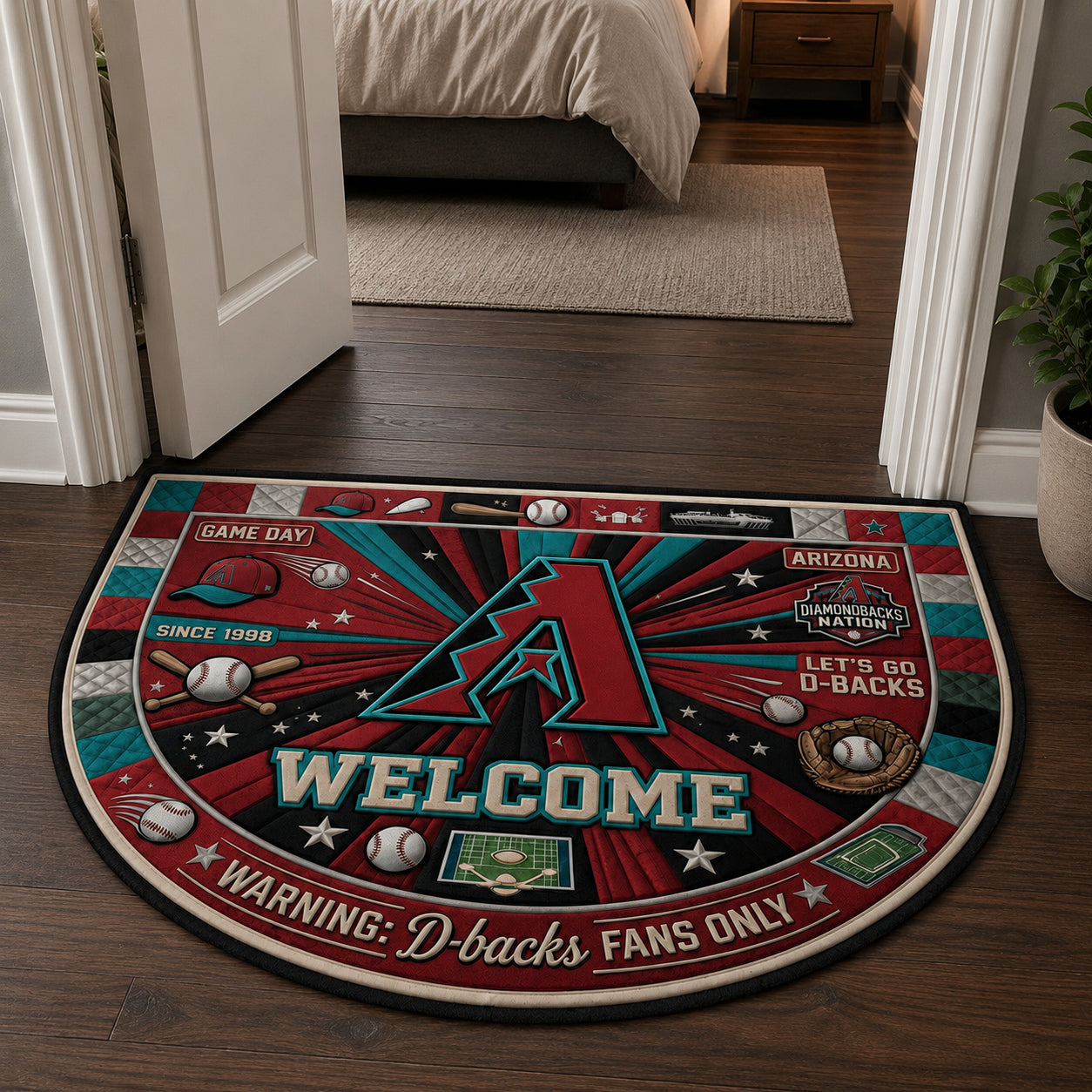 Alfombra personalizada de bienvenida premium de equipo de la MLB – Felpudo de béisbol personalizado