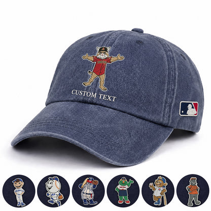 Mascots Baseball Cap All Teams Embroidered Logo Premium Wash Cap