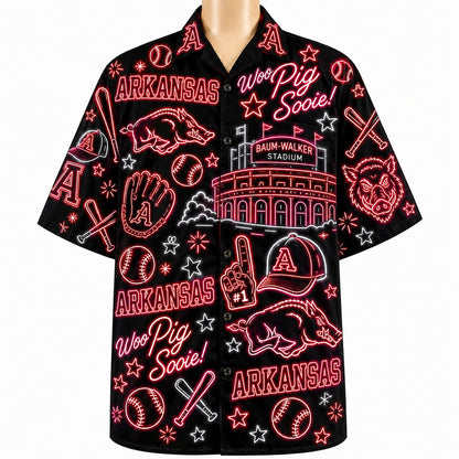 All College Basketball Teams Neon Viber Unisex Hawaiian Shirt For Men & Women