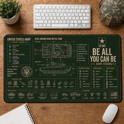 U.S. Air Force Blueprint Large Desk Mat - Fighter Jet Anatomy Plus Size Mouse Pad - 5to9vibe