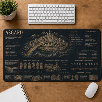 Asgard Viking History and Culture Guide Desk Mat | 5To9Vibe