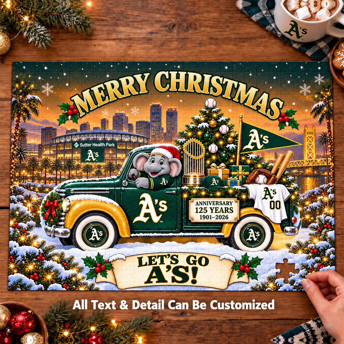 Baseball team Style 02 Jigsaw Puzzle mockup | 5To9Vibe