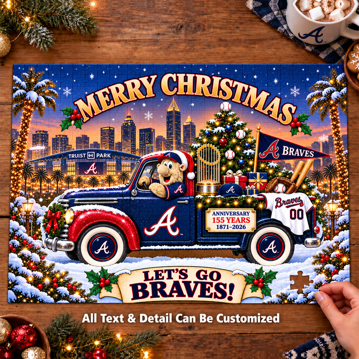Baseball team Style 03 Jigsaw Puzzle mockup | 5To9Vibe