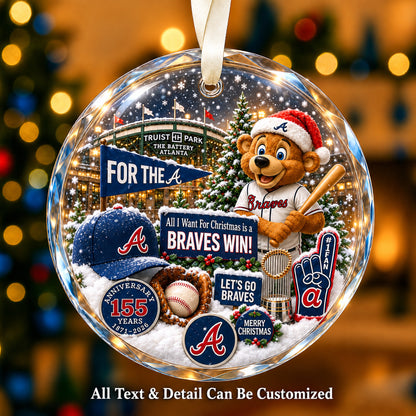 Baseball team Style 03 Glass Ornament mockup | 5To9Vibe