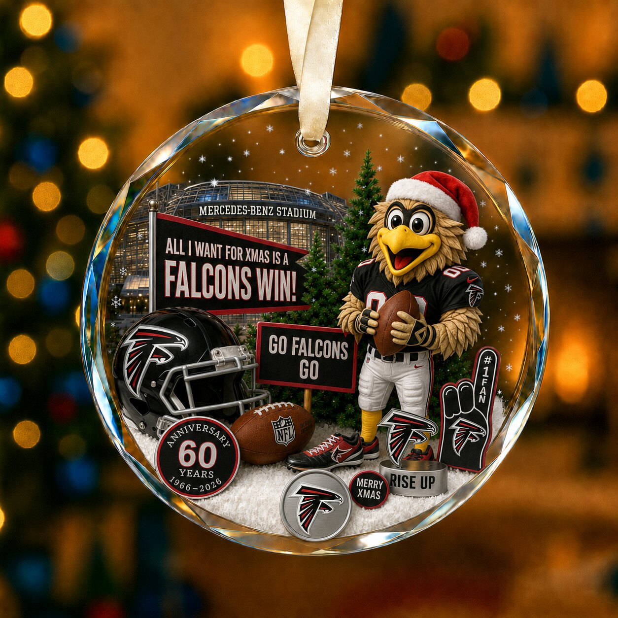 All Football Teams Christmas Glass Ornament With Gift Box Trending - 5to9vibe