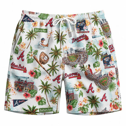 CC Baseball Teams Scenic Pattern Button-Up Unisex Hawaiian Shirt For Men and Women