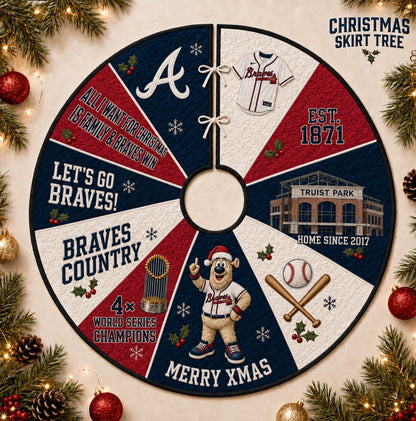 All Baseball Teams Christmas Skirt Tree for Baseball Fans - 5To9Vibe