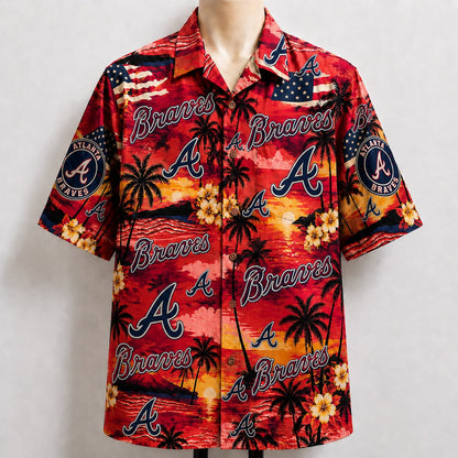 All Baseball Teams Sunset Paradise Button-Up Unisex Hawaiian Shirt For Men and Women