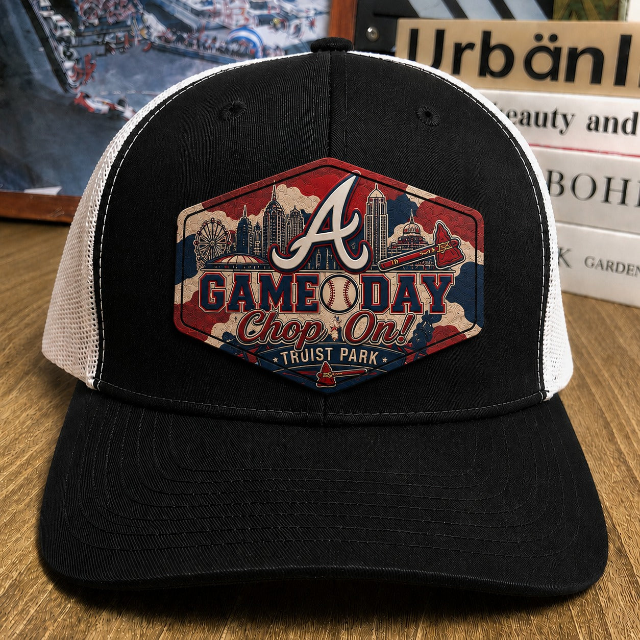 All Teams Baseball Game Day Leather Patch Premium Mesh Snap Back Cap | Trucker Cap