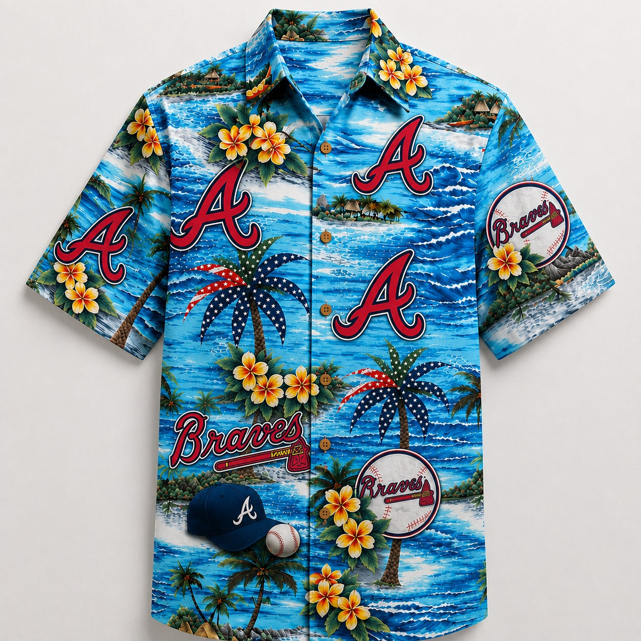 All Baseball Teams Coastal Paradise Button-Up Unisex Hawaiian Shirt For Men and Women