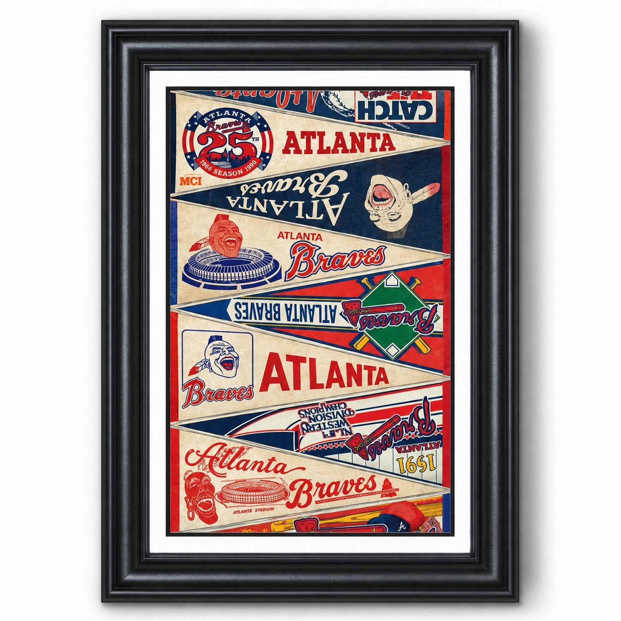 All Baseball Teams Vintage Anniversary For Baseball Fans Poster No Frame - Vertical Poster - 5to9vibe