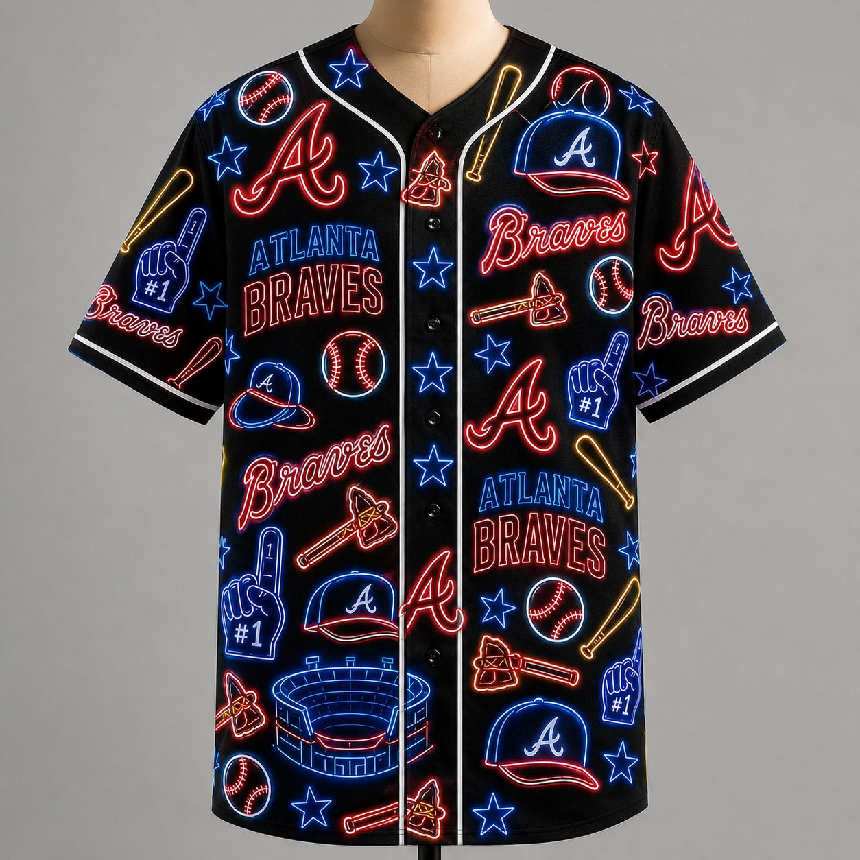 All Baseball Jersey Teams Neon Pattern Vibe Summer Party Baseball Jersey For Men and Women