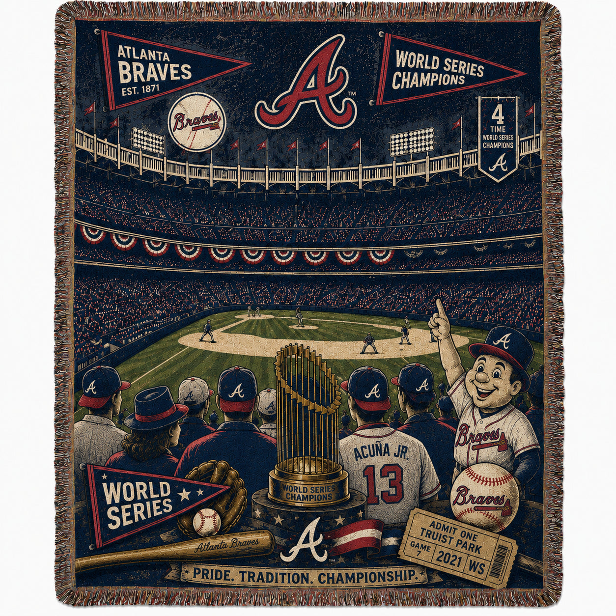 Alfombra personalizada de bienvenida premium de equipo de la MLB – Felpudo de béisbol personalizado