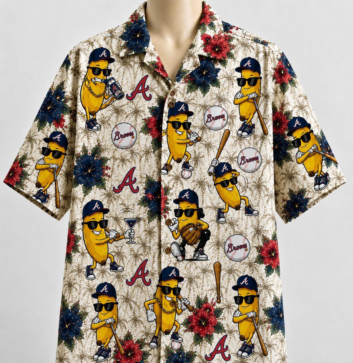 All Baseball Teams banana Hibiscus Flower Beach Vibe Aloha Premium Unisex Hawaiian Shirt For Men and Women