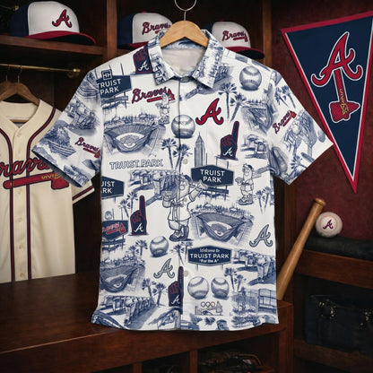 LAD Baseball Stadium SGA Blue Vibe Unisex Hawaiian Shirt