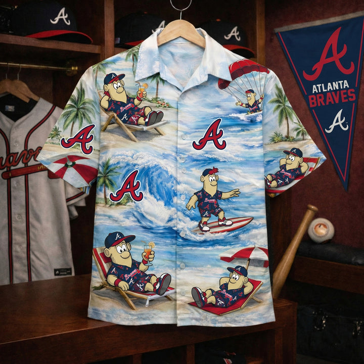 AB Baseball Mascot Beach Viber Button-Up Unisex Hawaiian Shirt For Men & Women