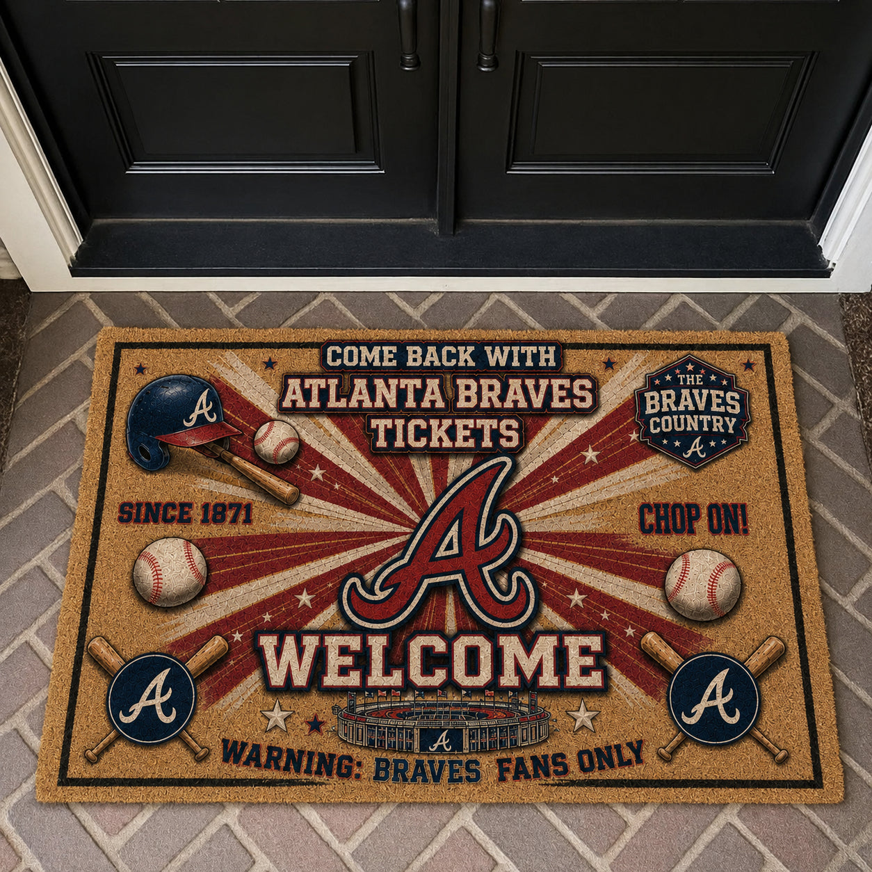 Alfombra personalizada de bienvenida premium de equipo de la MLB – Felpudo de béisbol personalizado