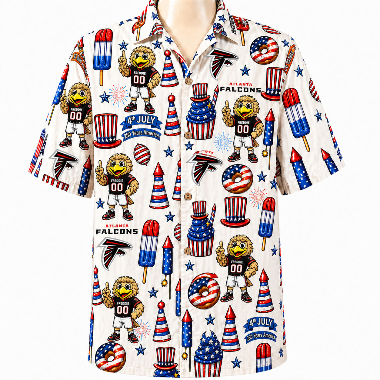 All Football Teams 4th July 250 Years Anniversary America Premium Unisex Hawaiian Shirt For Men and Women
