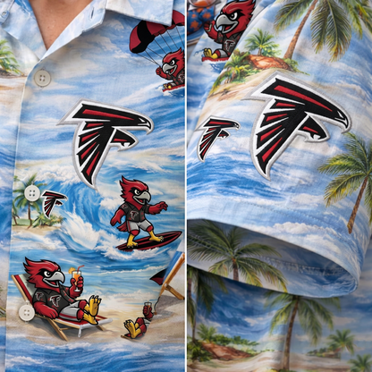 Camisa Hawaiana Unisex AF Football Mascot Beach Viber para Hombre y Mujer