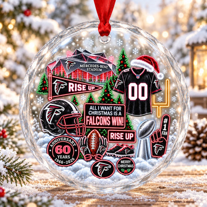 All Football Teams Christmas Stadium Snow Vibe Glass Ornament With Gift Box - 5to9vibe